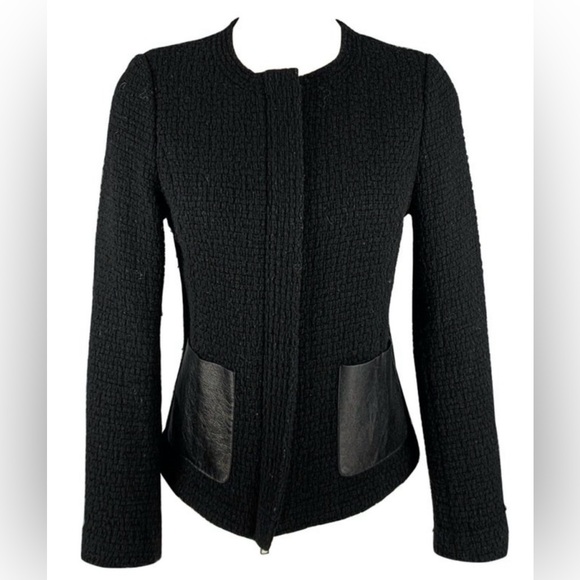 Vince Black Textured Women's Jacket size 4 - Picture 5 of 11